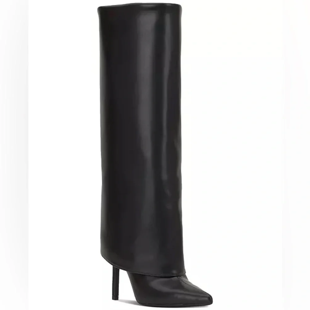 I.N.C. International Concepts Skylar Wide-Calf Fold Over‎ Cuffed Knee High Boots